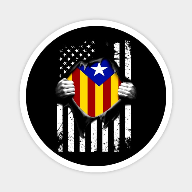 Catalan American Flag Magnet by KittleAmandass